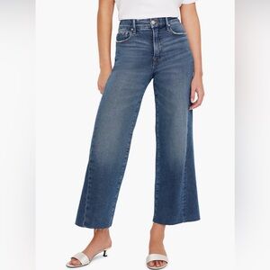 Good American Good Waist Palazzo  Cropped Wide Leg Women’s Jeans